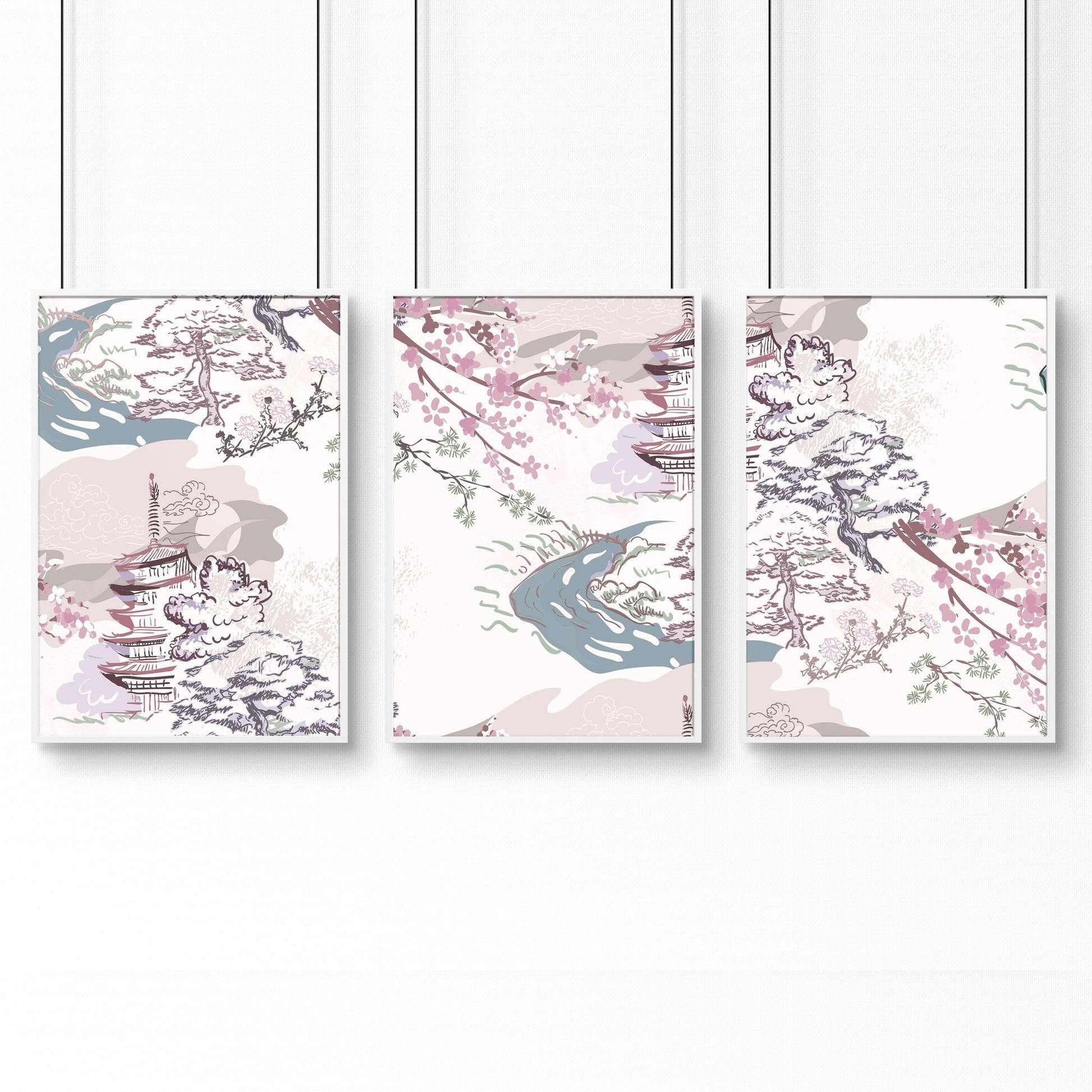 Wall art in bedrooms | set of 3 prints - About Wall Art