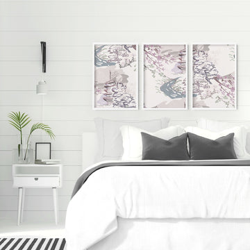 Wall art in bedrooms | set of 3 prints