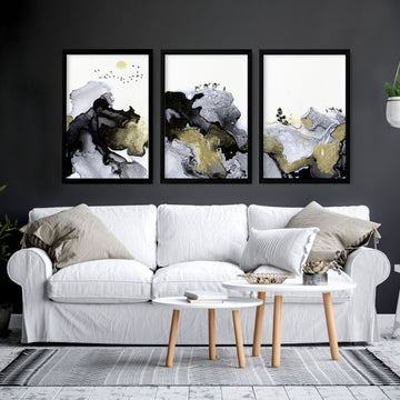 Wall art prints for living room | set of 3 wall art prints