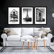Wall art prints living room set of 3 Paris art prints