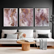 Wall art prints | set of 3 Marble Rose Gold art prints