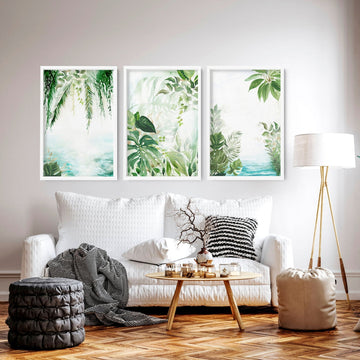 Wall art with green | set of 3 wall art prints - About Wall Art