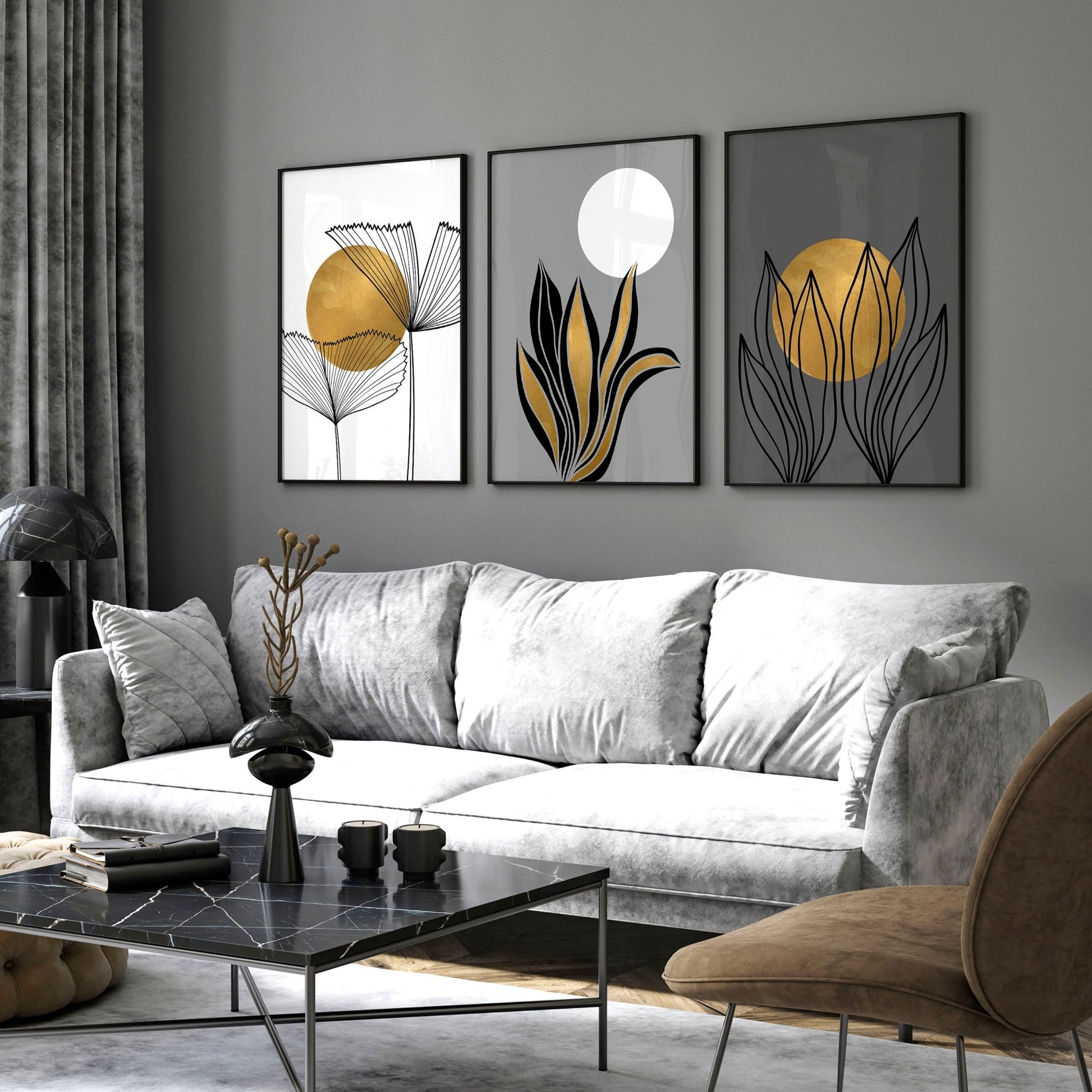 Wall decor ideas for hallway | set of 3 wall art prints - About Wall Art