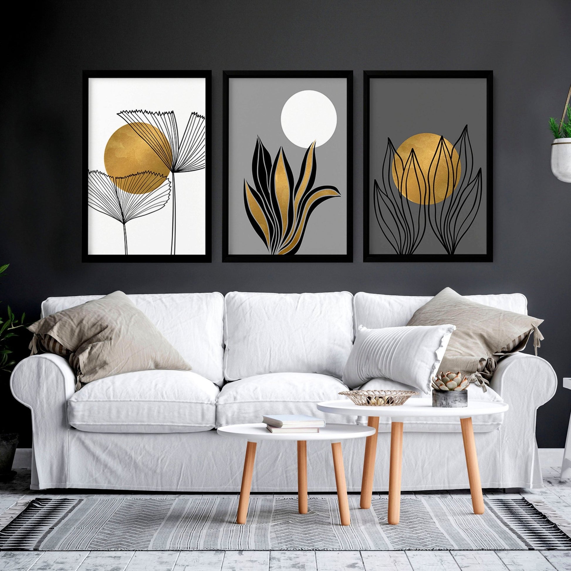 Wall decor ideas for hallway | set of 3 wall art prints - About Wall Art