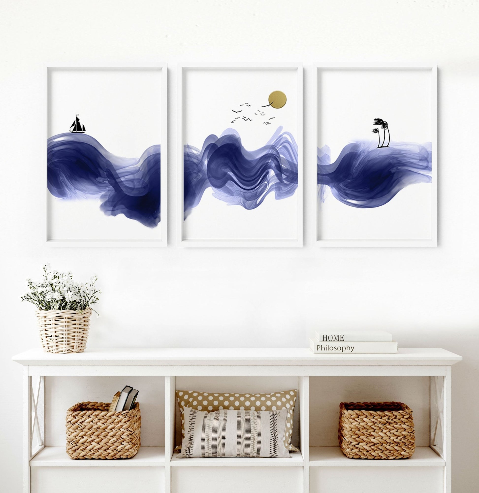 Wall decor Nautical | set of 3 wall art prints - About Wall Art