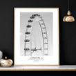 Wall pictures for living room ideas | set of 3 London wall art prints