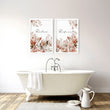 Bathroom wall pictures | Set of 2 framed wall art