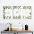 Bathroom wall art framed | set of 3 wall art