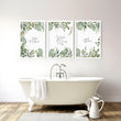 Bathroom wall art framed | set of 3 wall art