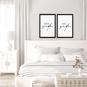 Wedding anniversary gifts for couples | set of 2 wall art prints - About Wall Art