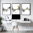 Office walls decor | set of 3 framed wall art