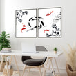 Workplace gallery wall | set of 2 Japanese wall art