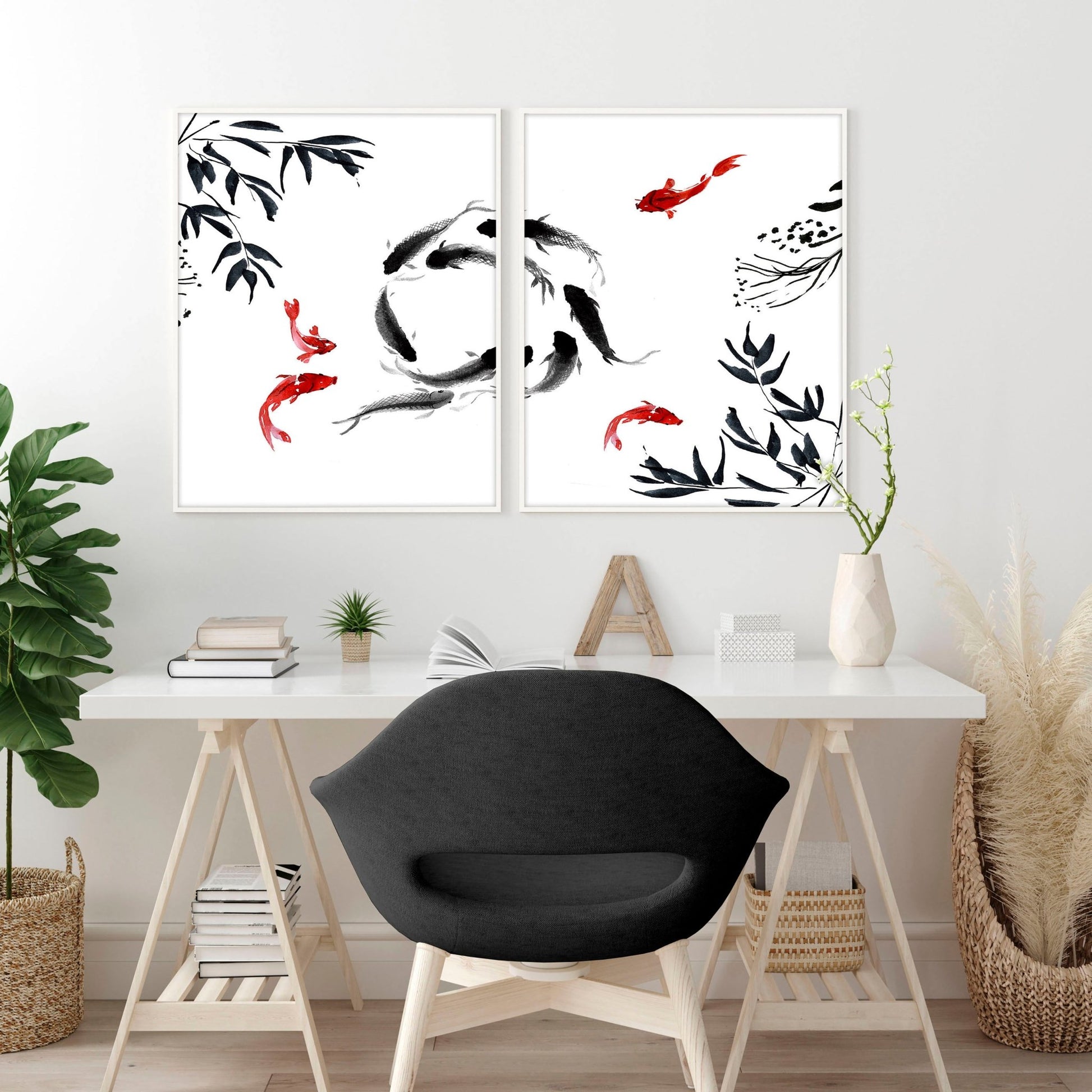 Zen office decor | set of 2 wall art prints - About Wall Art